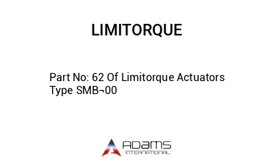 62 Of Limitorque Actuators Type SMB¬00