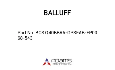 BCS Q40BBAA-GPSFAB-EP00	68-543								
