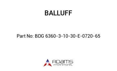 BDG 6360-3-10-30-E-0720-65									